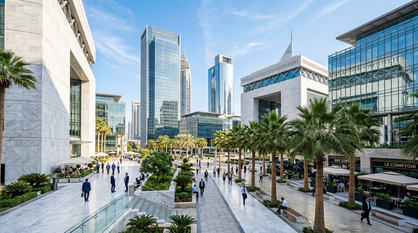 DIFC Gate Avenue corporate daylight — VIP ELITE